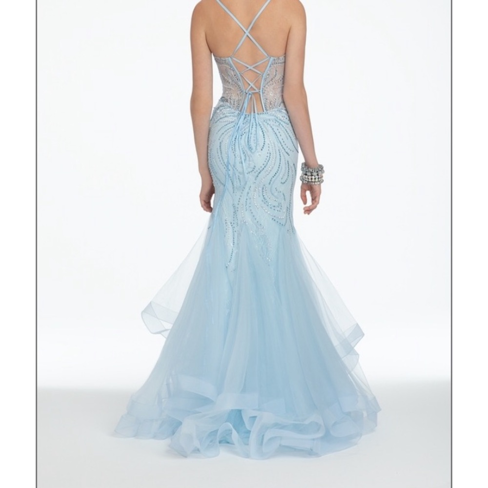 Light Blue Beaded Formal Prom Dress - Gem